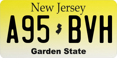 NJ license plate A95BVH