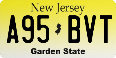 NJ license plate A95BVT