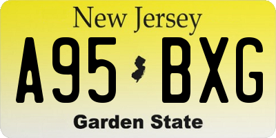 NJ license plate A95BXG