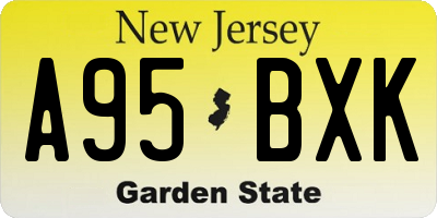 NJ license plate A95BXK
