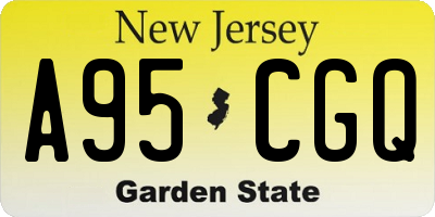 NJ license plate A95CGQ