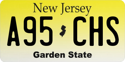 NJ license plate A95CHS