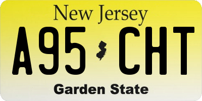 NJ license plate A95CHT