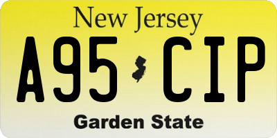 NJ license plate A95CIP