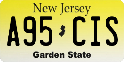 NJ license plate A95CIS
