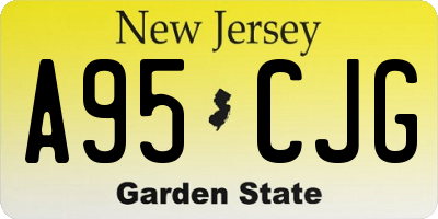 NJ license plate A95CJG