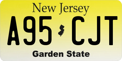 NJ license plate A95CJT