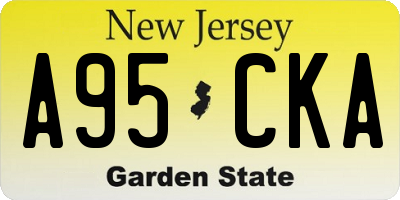 NJ license plate A95CKA