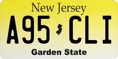 NJ license plate A95CLI