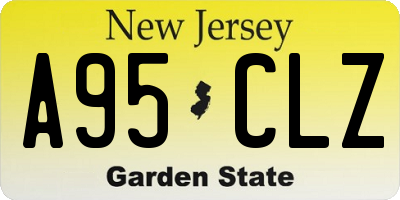 NJ license plate A95CLZ