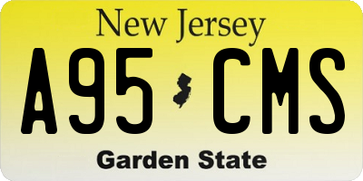 NJ license plate A95CMS