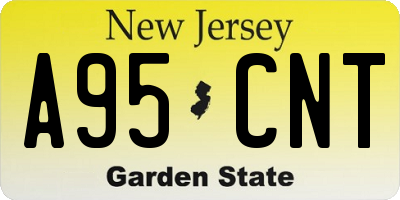 NJ license plate A95CNT