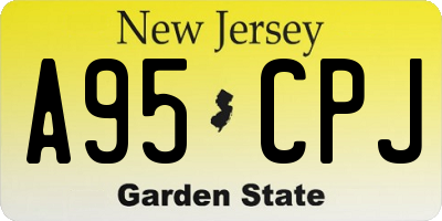 NJ license plate A95CPJ