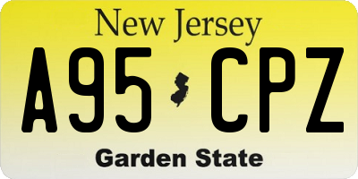 NJ license plate A95CPZ