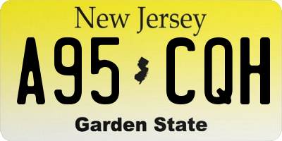 NJ license plate A95CQH