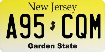 NJ license plate A95CQM