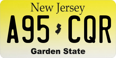 NJ license plate A95CQR