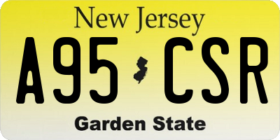 NJ license plate A95CSR