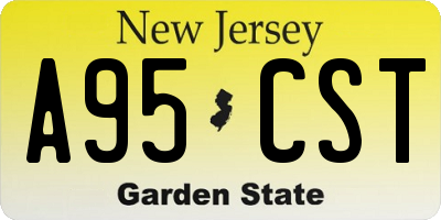NJ license plate A95CST