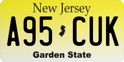 NJ license plate A95CUK