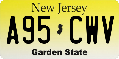 NJ license plate A95CWV