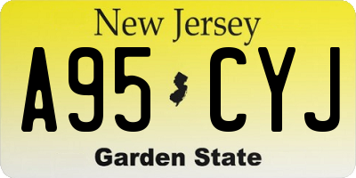 NJ license plate A95CYJ