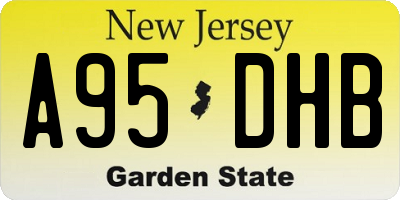 NJ license plate A95DHB