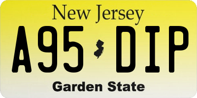 NJ license plate A95DIP
