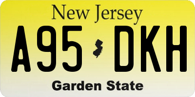NJ license plate A95DKH