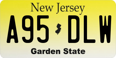 NJ license plate A95DLW
