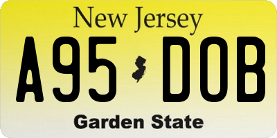 NJ license plate A95DOB