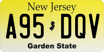 NJ license plate A95DQV