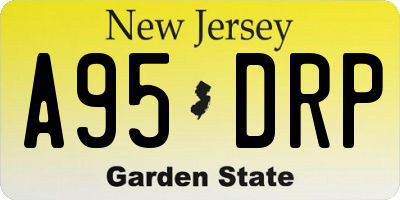 NJ license plate A95DRP