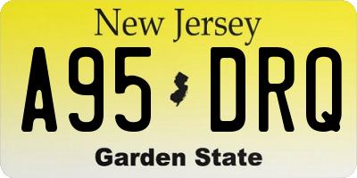 NJ license plate A95DRQ