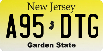 NJ license plate A95DTG
