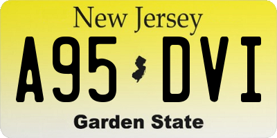 NJ license plate A95DVI