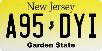 NJ license plate A95DYI