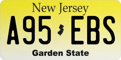NJ license plate A95EBS