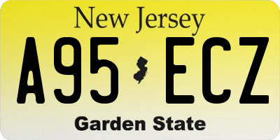 NJ license plate A95ECZ