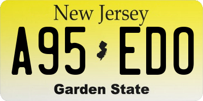 NJ license plate A95EDO