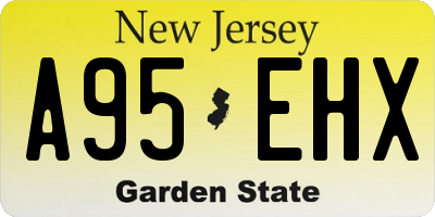 NJ license plate A95EHX