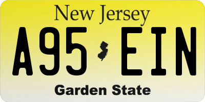 NJ license plate A95EIN