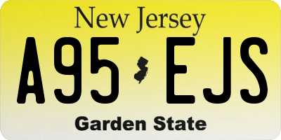 NJ license plate A95EJS