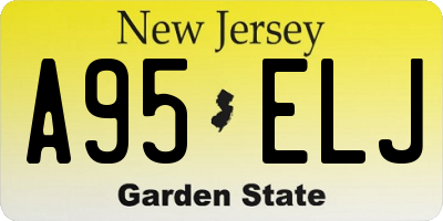 NJ license plate A95ELJ