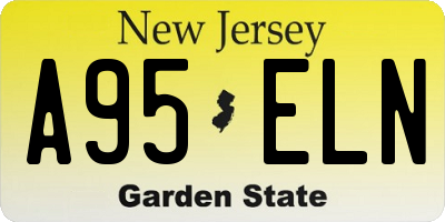 NJ license plate A95ELN