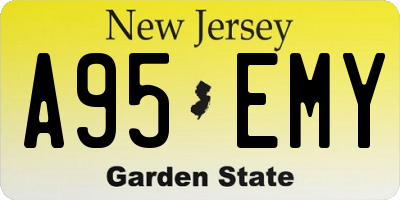 NJ license plate A95EMY