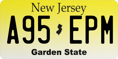 NJ license plate A95EPM