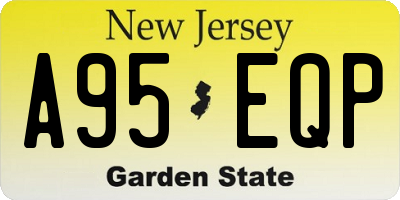NJ license plate A95EQP