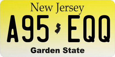NJ license plate A95EQQ