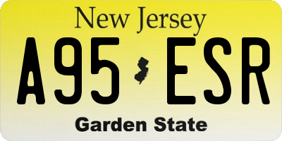 NJ license plate A95ESR